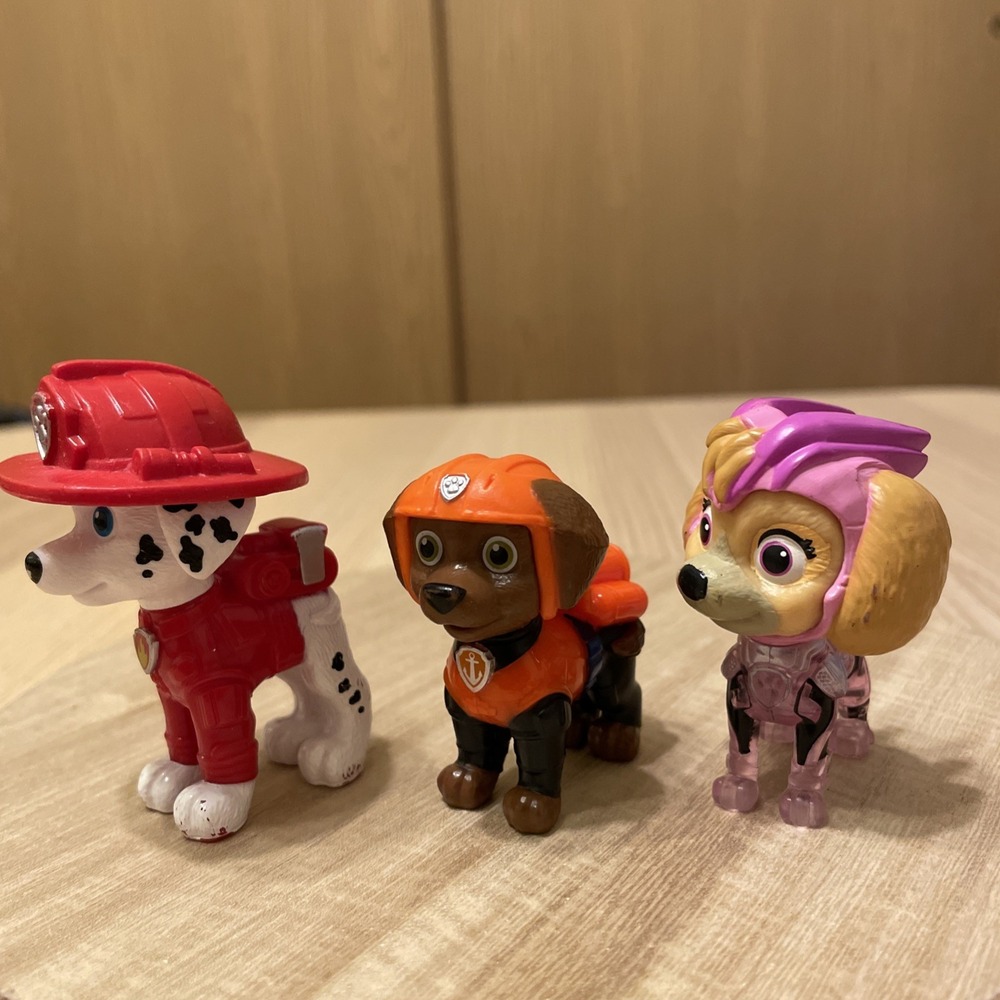 PAW Patrol Crystal Skye Marshall Zuma Figure Lot Spin Master Movie 2.5"